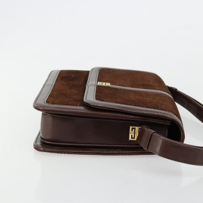 Givenchy GIVENCHY Shoulder Bag Suede Brown Gold Authentic bs35122