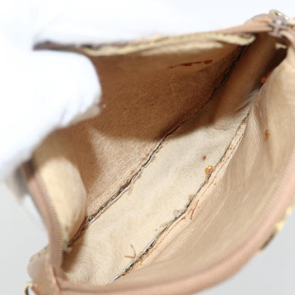 Gucci GUCCI Micro GG Canvas Shoulder Bag Beige Gold Authentic ka3074