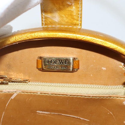 Loewe LOEWE Hand Bag Patent leather 2way Gold Authentic ka527