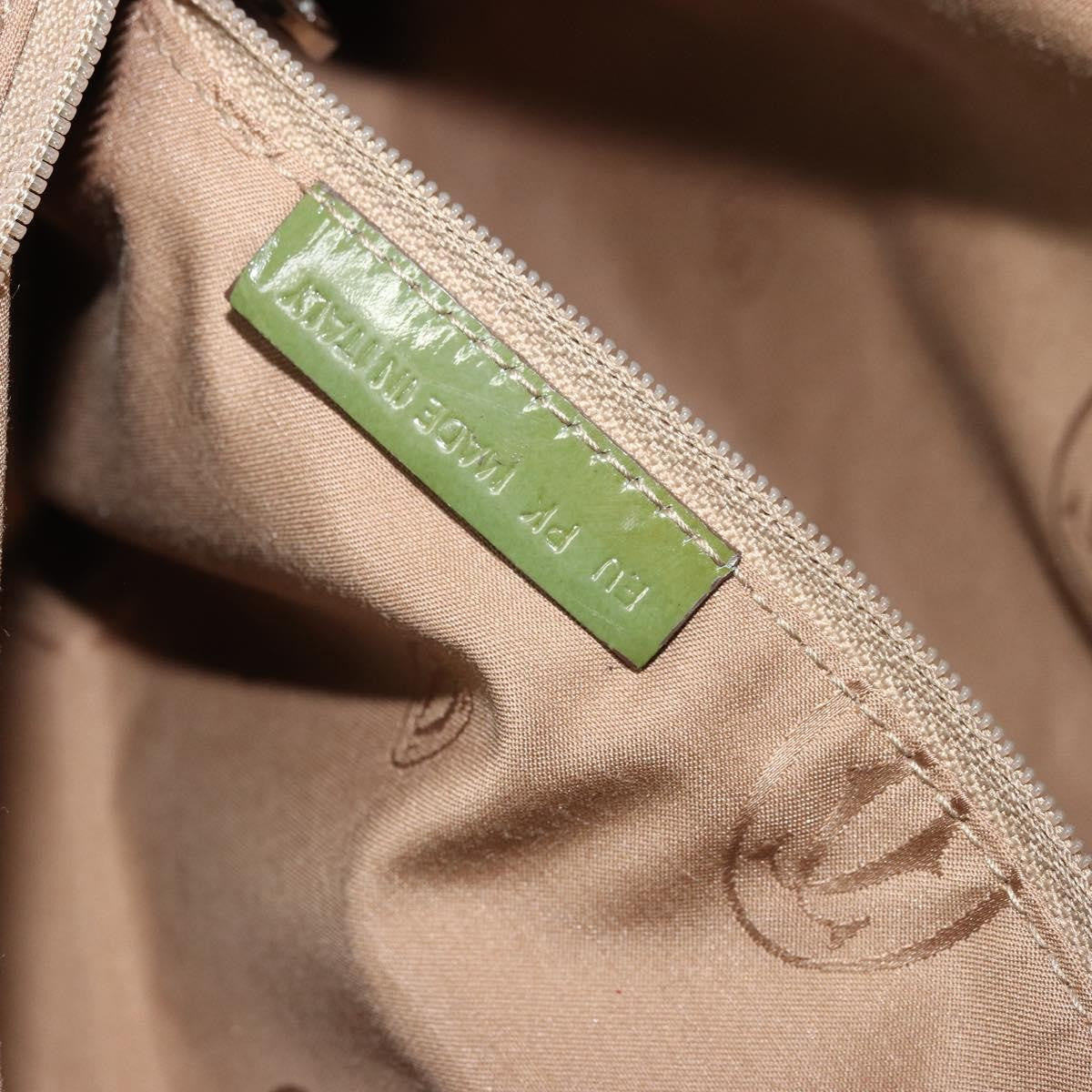 Cartier CARTIER Marcello Hand Bag Patent leather Green Silver Authentic bs34215