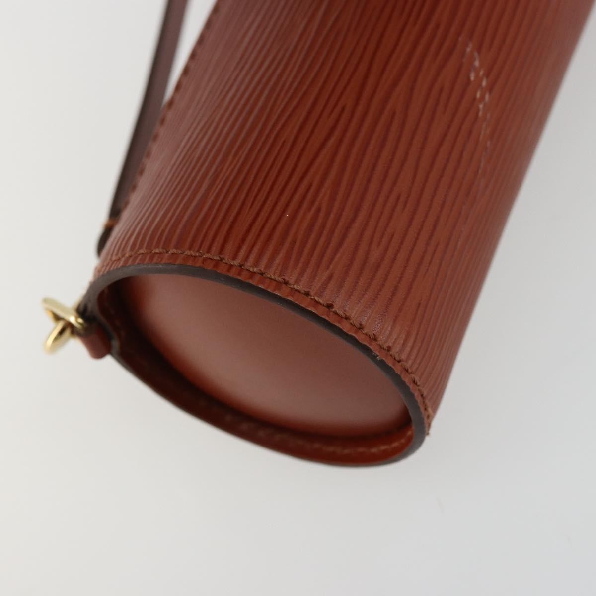 Louis Vuitton LOUIS VUITTON Epi Soufflot Pouch Accessory Pouch Brown LV Authentic BA12310A Bag