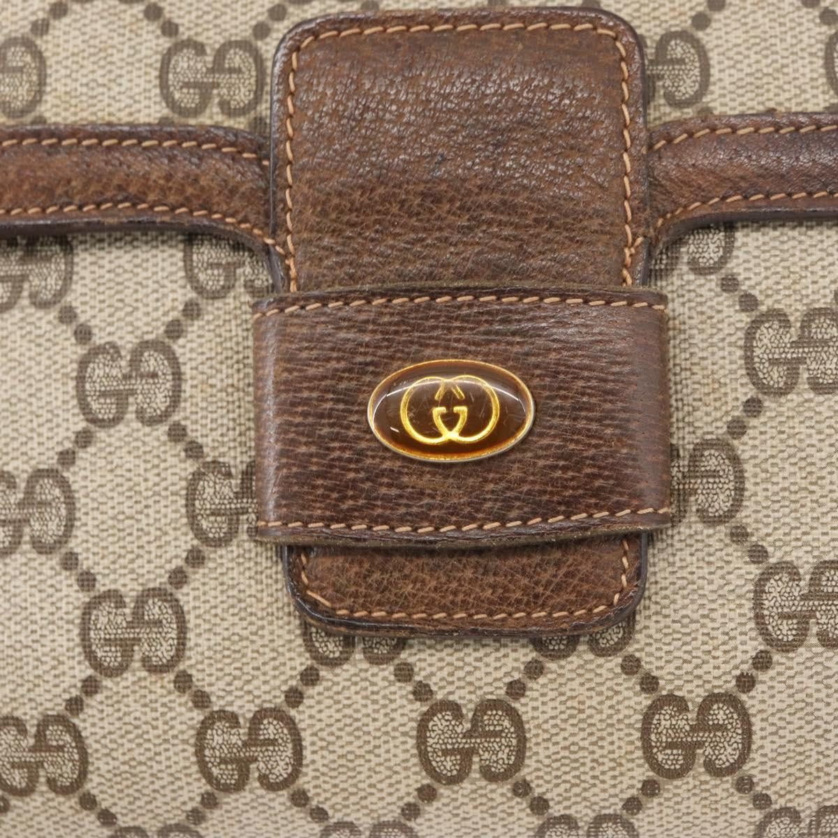 Gucci GUCCI GG Supreme Shoulder Bag PVC Beige Gold 001 16 4084 Authentic hk2993