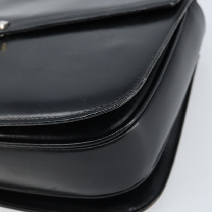 Gucci GUCCI Hand Bag Leather Black Gold Authentic ka2600