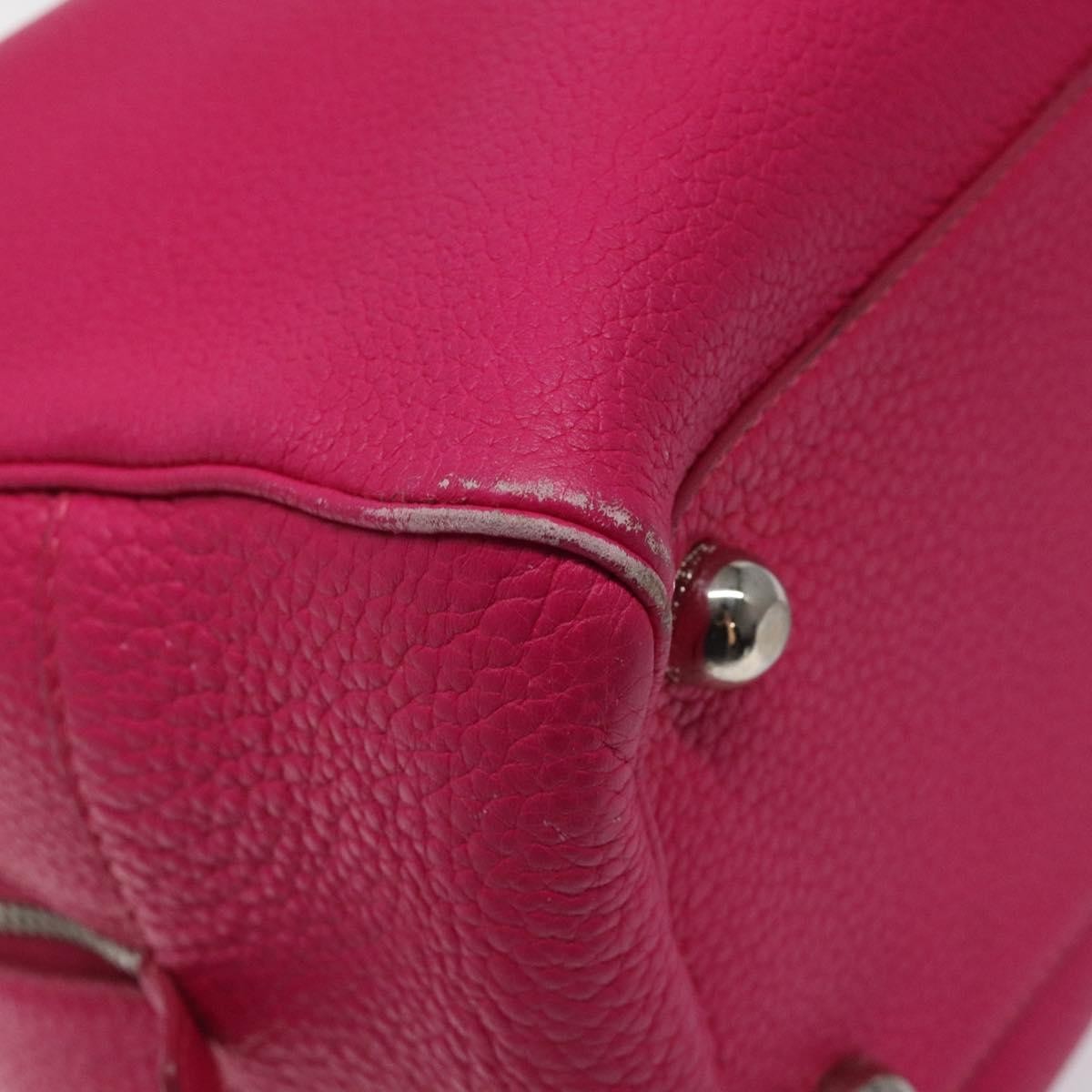 Loewe LOEWE Anagram Hand Bag Leather Pink Gold Authentic yk17930