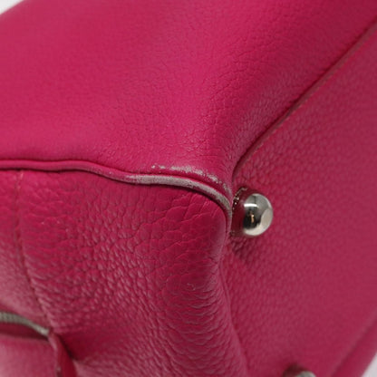 Loewe LOEWE Anagram Hand Bag Leather Pink Gold Authentic yk17930
