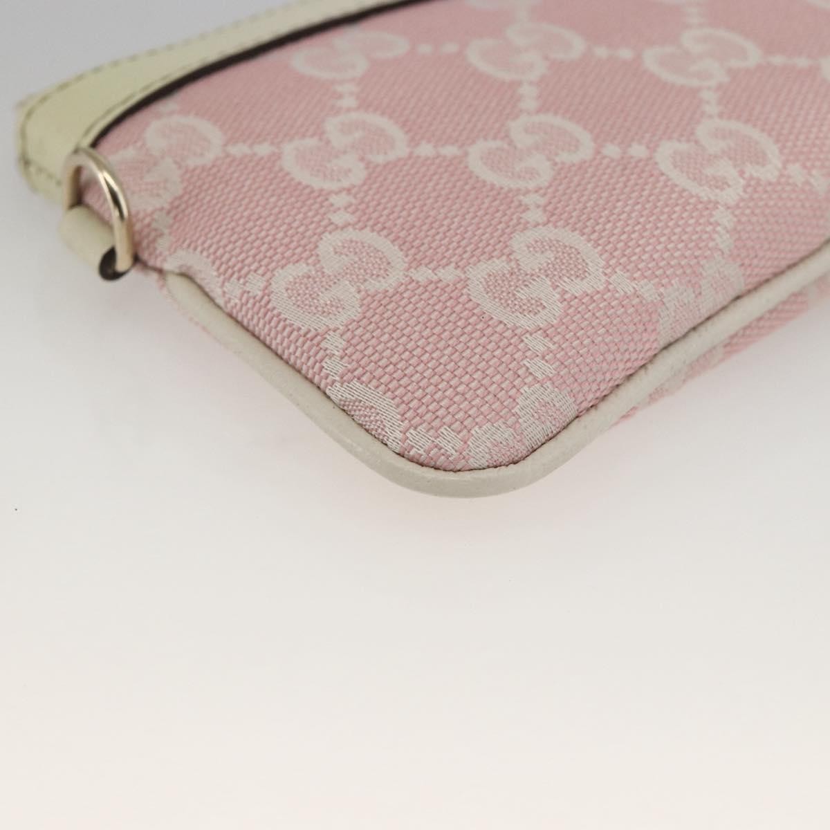 Gucci GUCCI GG Canvas Pouch Pink Gold Authentic BAZ875A Bag