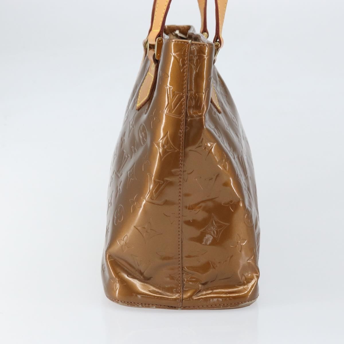 Louis Vuitton LOUIS VUITTON Monogram Vernis Houston Hand Bag Bronze M91122 LV Authentic 171944