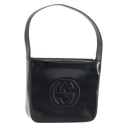 Gucci GUCCI Shoulder Bag Enamel Black 000 0506 Authentic ep12258