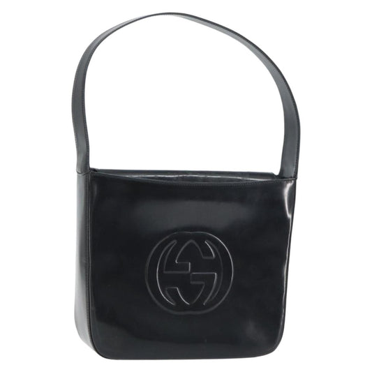 Gucci GUCCI Shoulder Bag Enamel Black 000 0506 Authentic ep12258