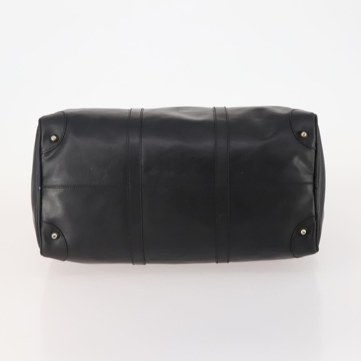 Valentino VALENTINO Boston Bag Leather Black Gold Authentic bs35030A