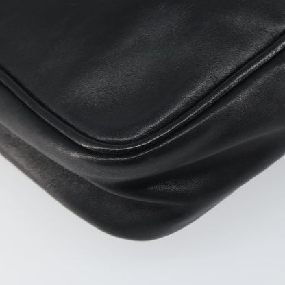 Loewe LOEWE Anagram Shoulder Bag Leather Black Gold Authentic 162165