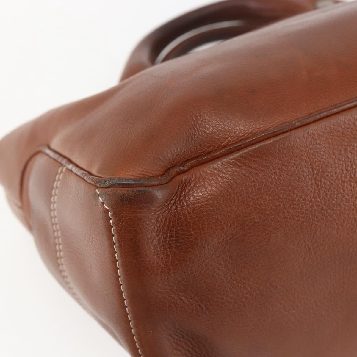 Celine CELINE Boogie bag Hand Bag Leather Brown Silver Authentic ka853