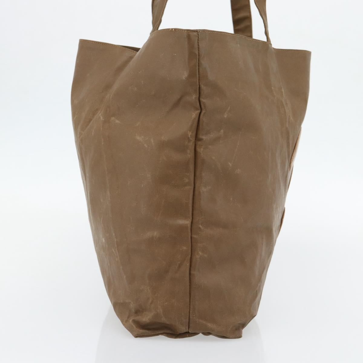 Chanel CHANEL Tote Bag Coated Canvas Brown CC Authentic bs35205
