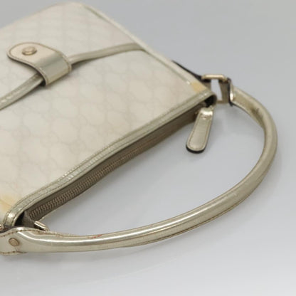 Gucci GUCCI GG Supreme Shoulder Bag PVC White Gold 190258 Authentic SW1471