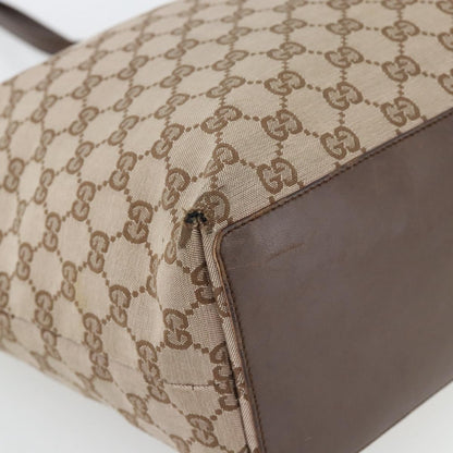Gucci GUCCI GG Canvas Tote Bag Beige Gold 002 1098 1705 Authentic bs35275