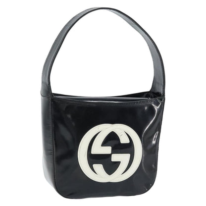 Gucci GUCCI Hand Bag Patent leather Black Silver 007 2046 0249 Authentic 172096