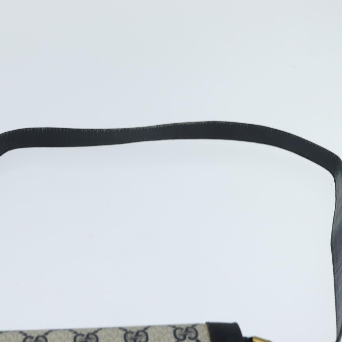 Gucci GUCCI GG Supreme Shoulder Bag PVC Navy Gold Authentic BA7379