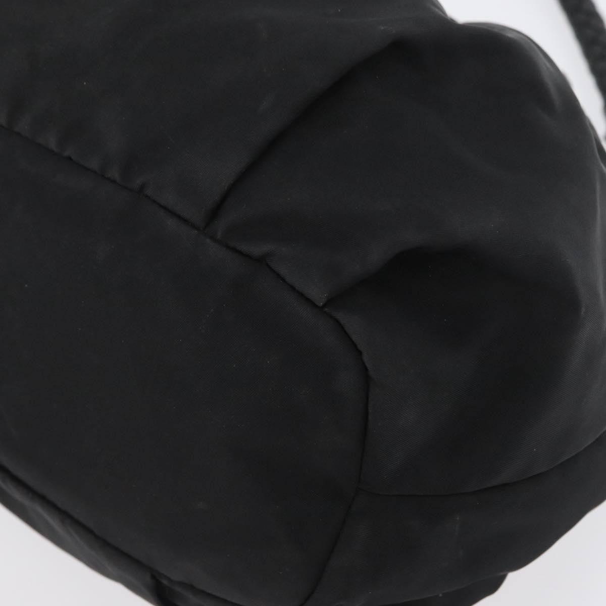 Prada PRADA Hand Bag Nylon Black Gold Authentic 172825