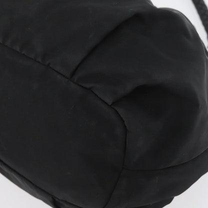 Prada PRADA Hand Bag Nylon Black Gold Authentic 172825