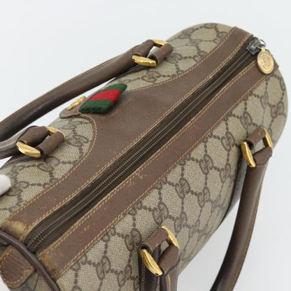 Gucci GUCCI GG Supreme Web Sherry Line Bag PVC Beige Gold 40 02 006 Authentic BA12926