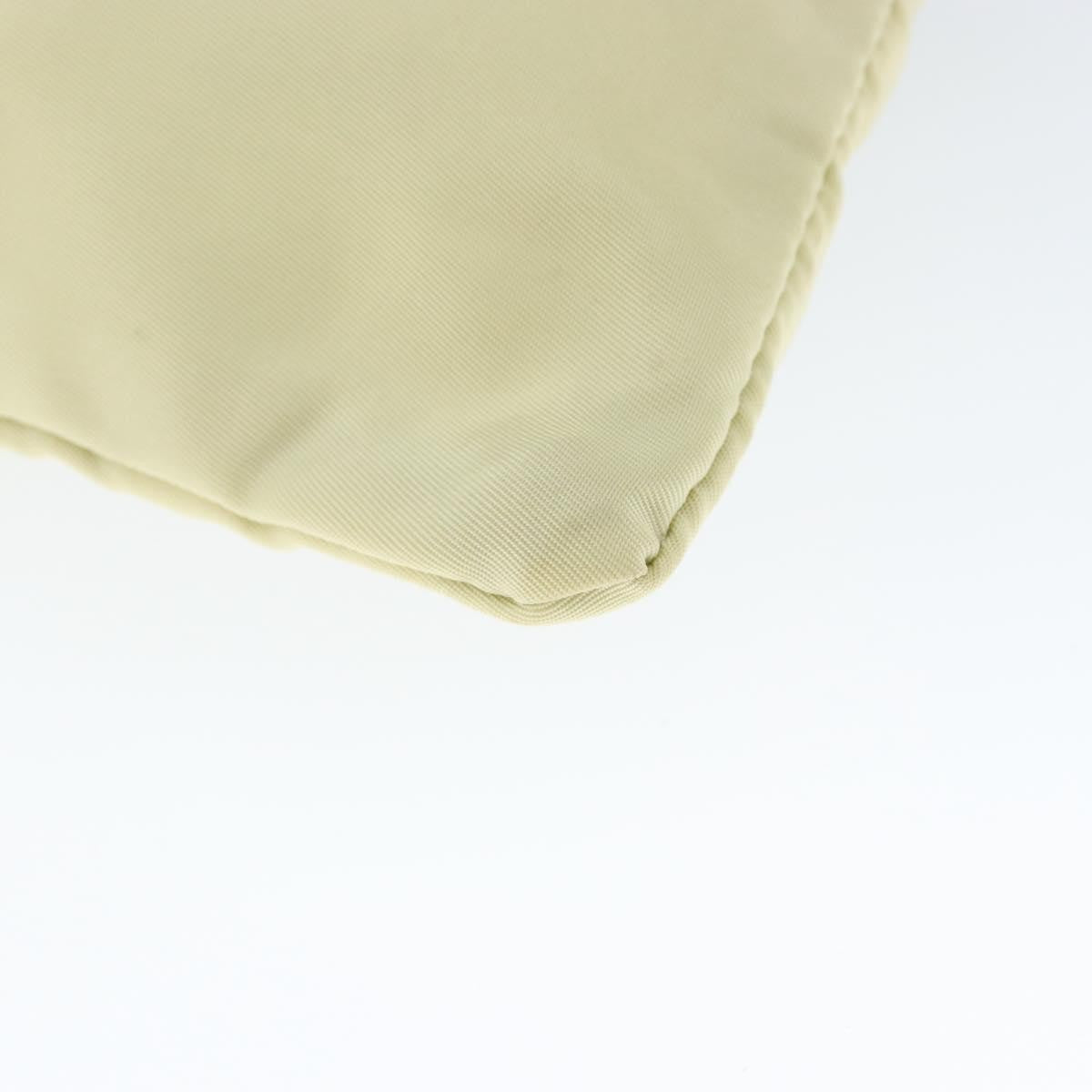 Prada PRADA Shoulder Bag Nylon Ivory Silver Authentic 146915