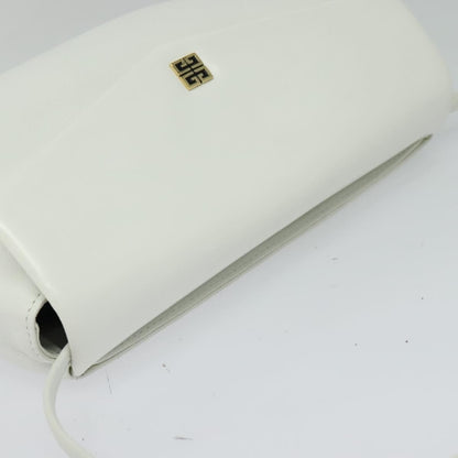 Givenchy GIVENCHY Shoulder Bag Leather White Gold Authentic MY255