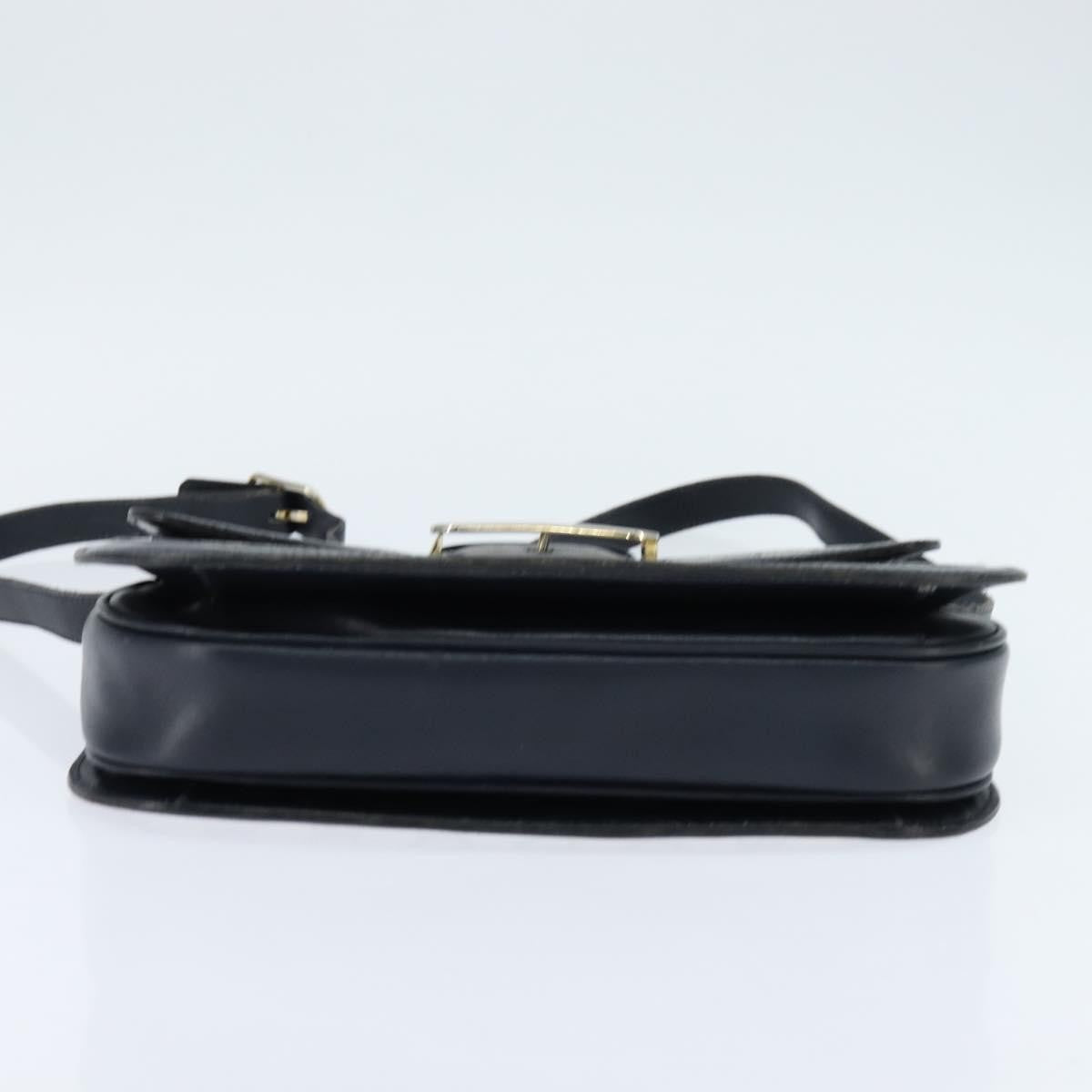 Gucci GUCCI GG Supreme Shoulder Bag PVC Navy Gold Authentic 150027