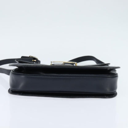 Gucci GUCCI GG Supreme Shoulder Bag PVC Navy Gold Authentic 150027