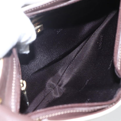 Loewe LOEWE Shoulder Bag Leather White Gold Authentic 162858