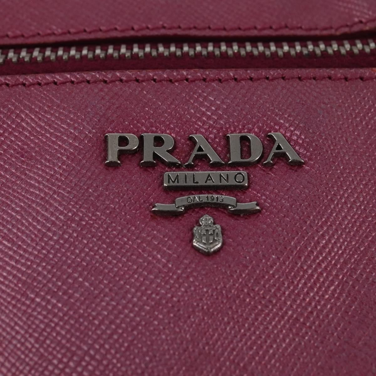 Prada PRADA Shoulder Bag Safiano leather Pink Silver Authentic SW1708