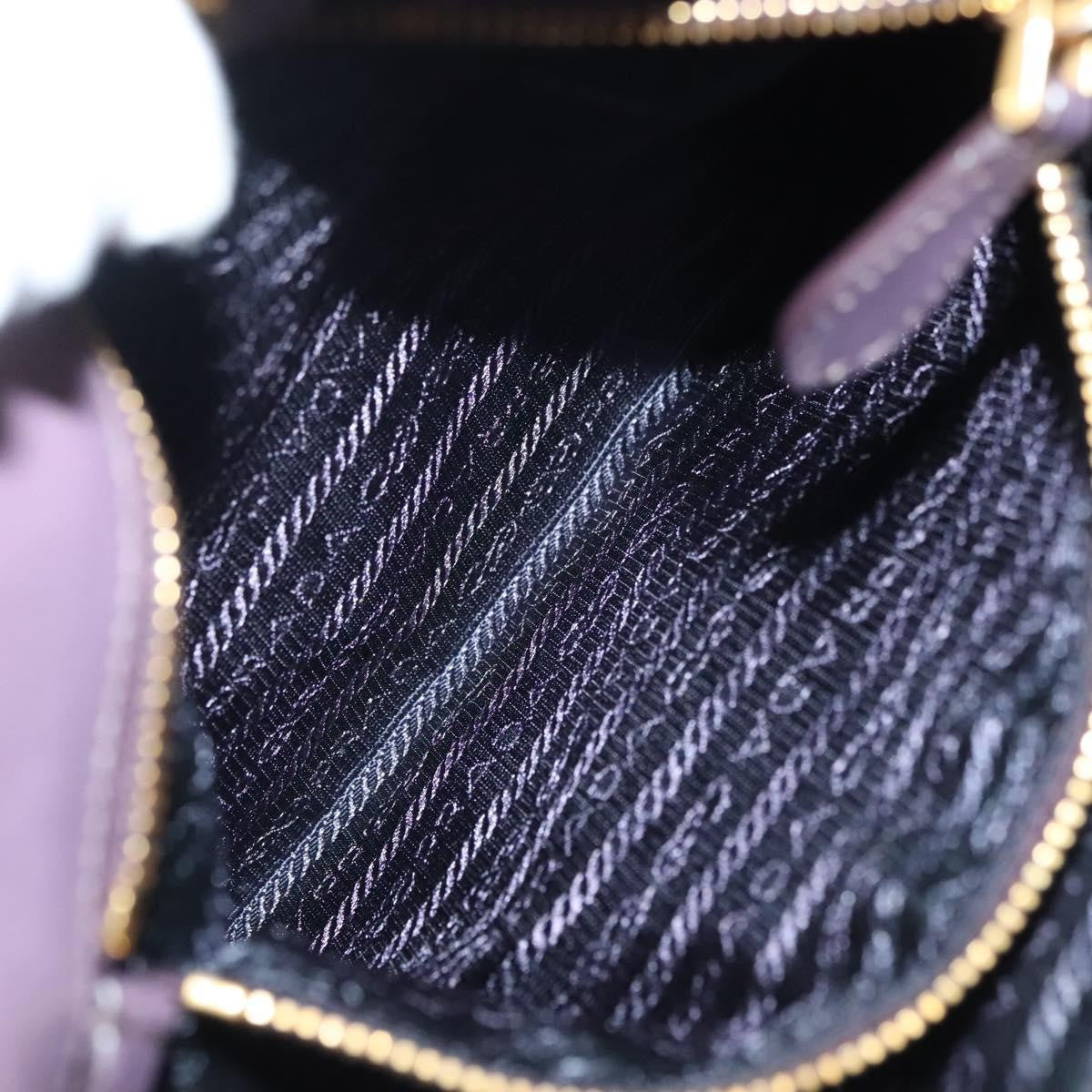 Prada PRADA Hand Bag Nylon Purple Gold Authentic 137586