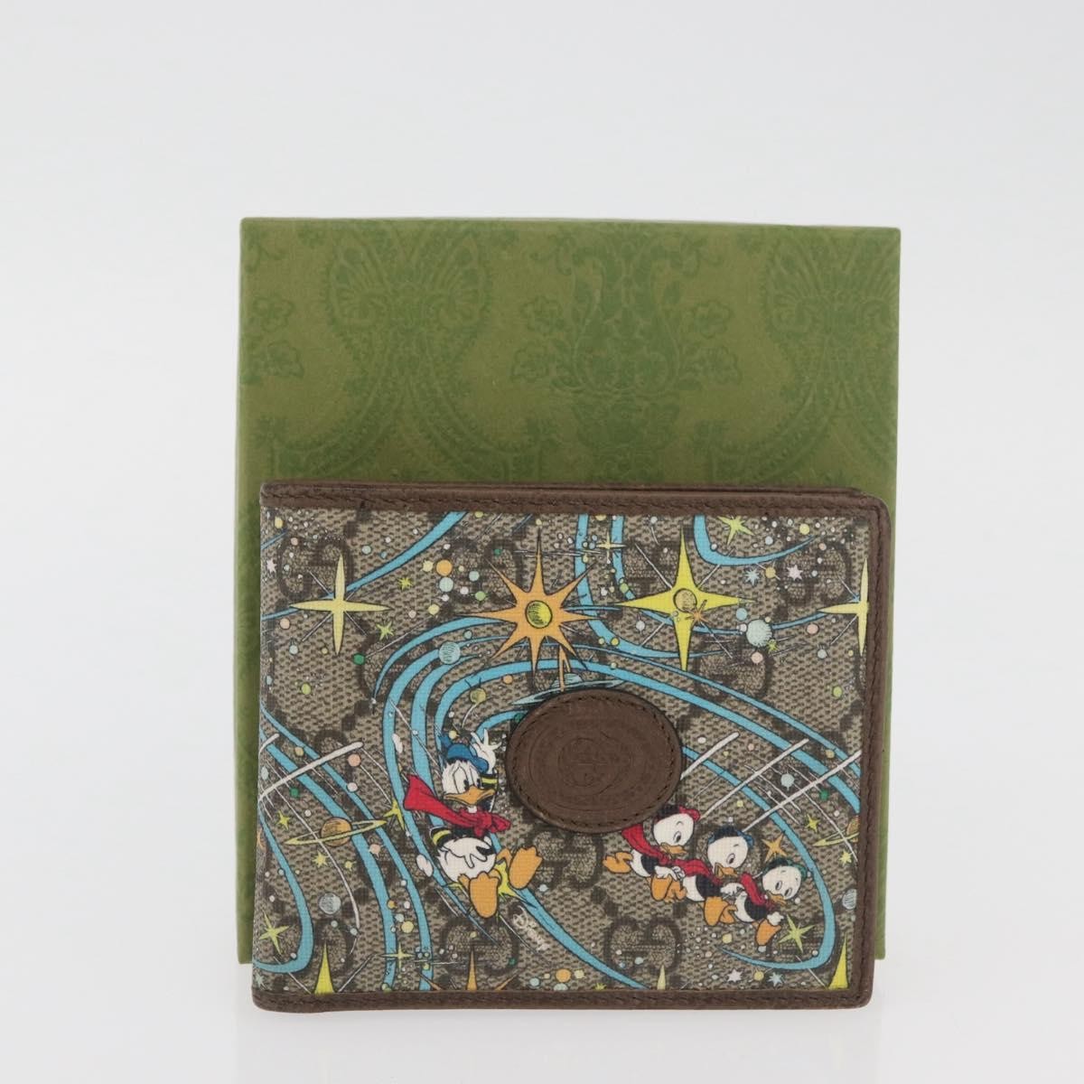 Gucci GUCCI Disney Collaboration Donald GG Supreme Wallet PVC 647937 Authentic YKZ1064M Bag