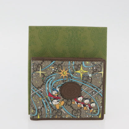 Gucci GUCCI Disney Collaboration Donald GG Supreme Wallet PVC 647937 Authentic YKZ1064M Bag