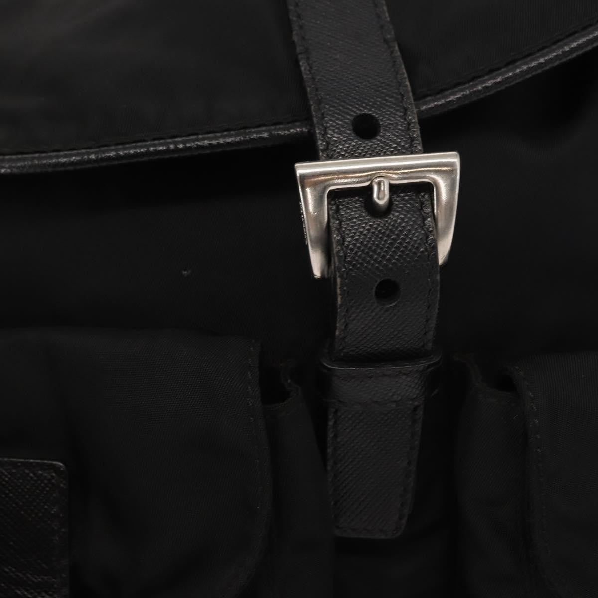 Prada PRADA Shoulder Bag Nylon Black Silver Authentic 147527