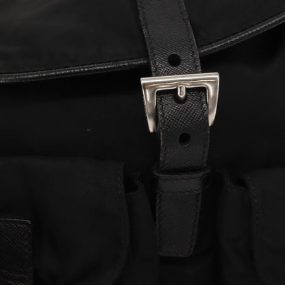 Prada PRADA Shoulder Bag Nylon Black Silver Authentic 147527