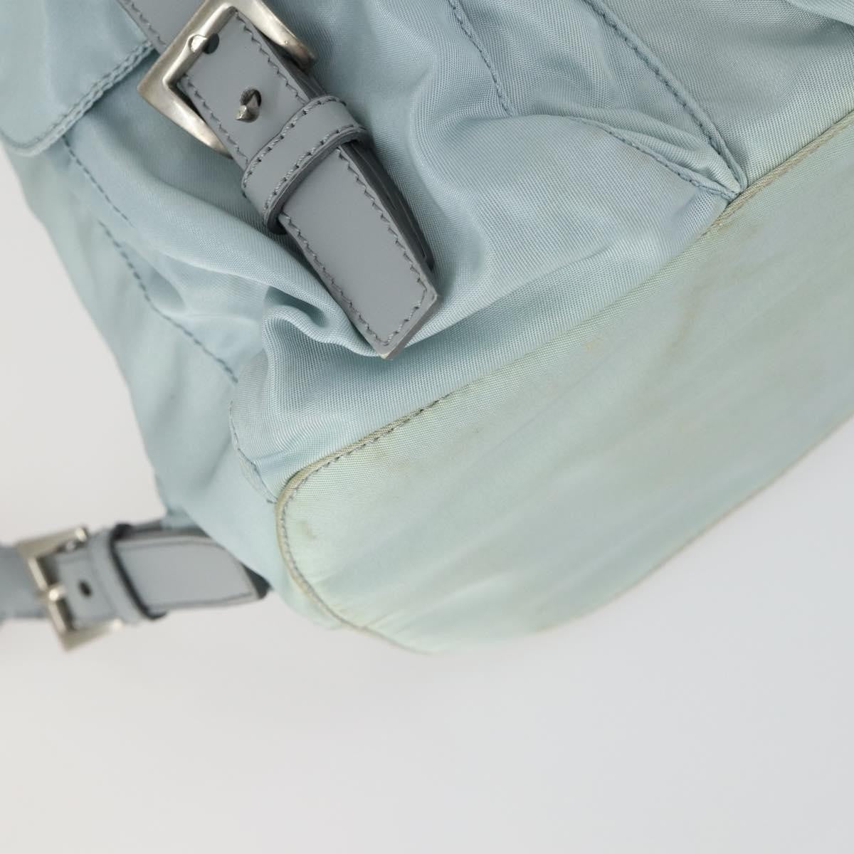 Prada PRADA Backpack Nylon Light Blue Silver Authentic BA9058 Bag