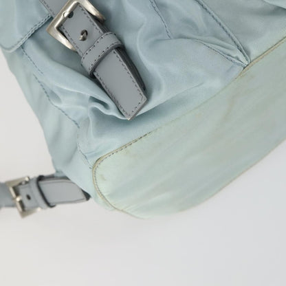 Prada PRADA Backpack Nylon Light Blue Silver Authentic BA9058 Bag
