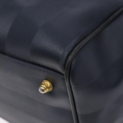 Fendi FENDI Pecan Canvas Hand Bag Navy Gold Authentic ep10858