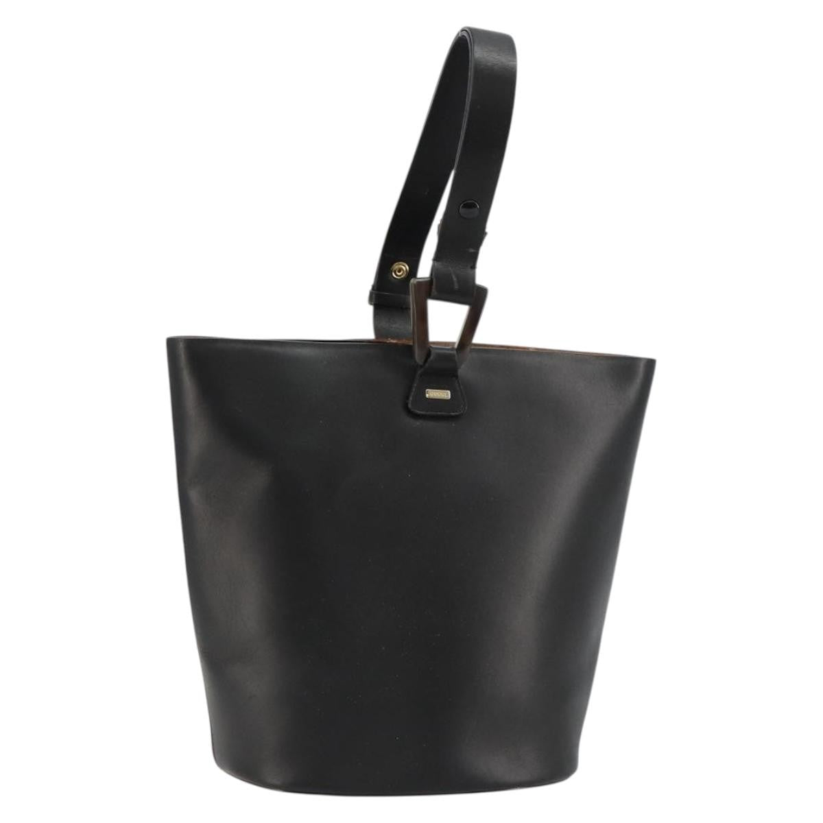 Gucci GUCCI Hand Bag Leather Black Authentic 71508