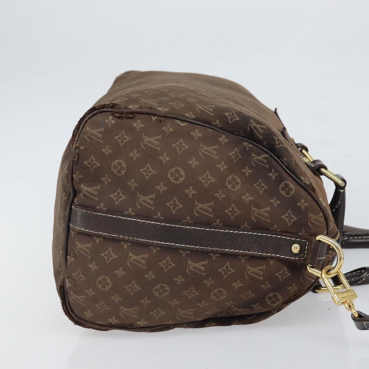 Louis Vuitton LOUIS VUITTON Mini Lin Speedy Bandouliere 30 Bag Brown M95224 Authentic BA9878