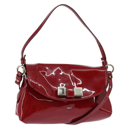 Chloé Chloé Chloe 2way Pouch Enamel Red Gold Authentic bs29581 Bag