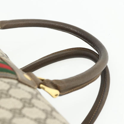 Gucci GUCCI GG Supreme Web Sherry Line Bag PVC Beige Gold 001 25 424 Authentic mr1686