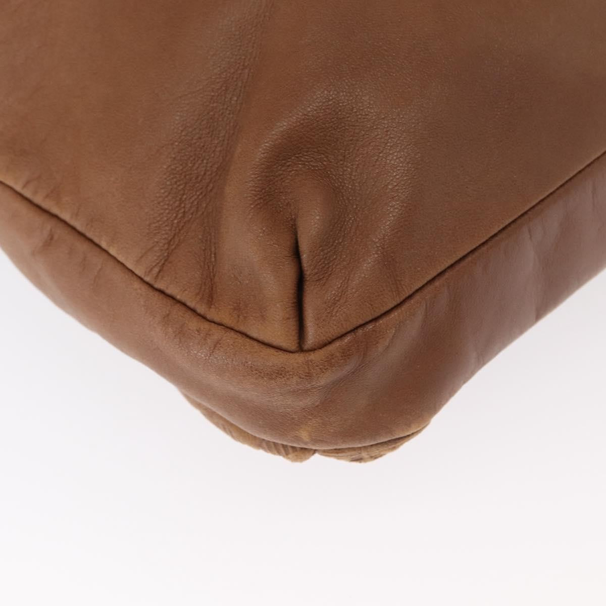 Loewe LOEWE Anagram Tote Bag Leather Brown Gold Authentic 151671