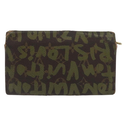 Louis Vuitton LOUIS VUITTON Graffiti Porte Monnaie Credit Wallet Khaki M92188 Authentic ARZ914 Bag