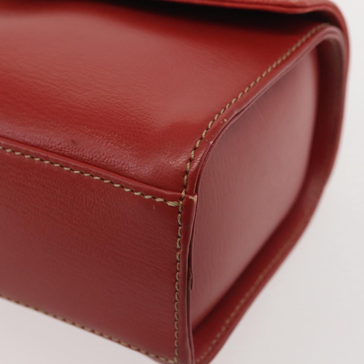 Loewe LOEWE Velazquez Hand Bag Leather Red Gold Authentic BA6367