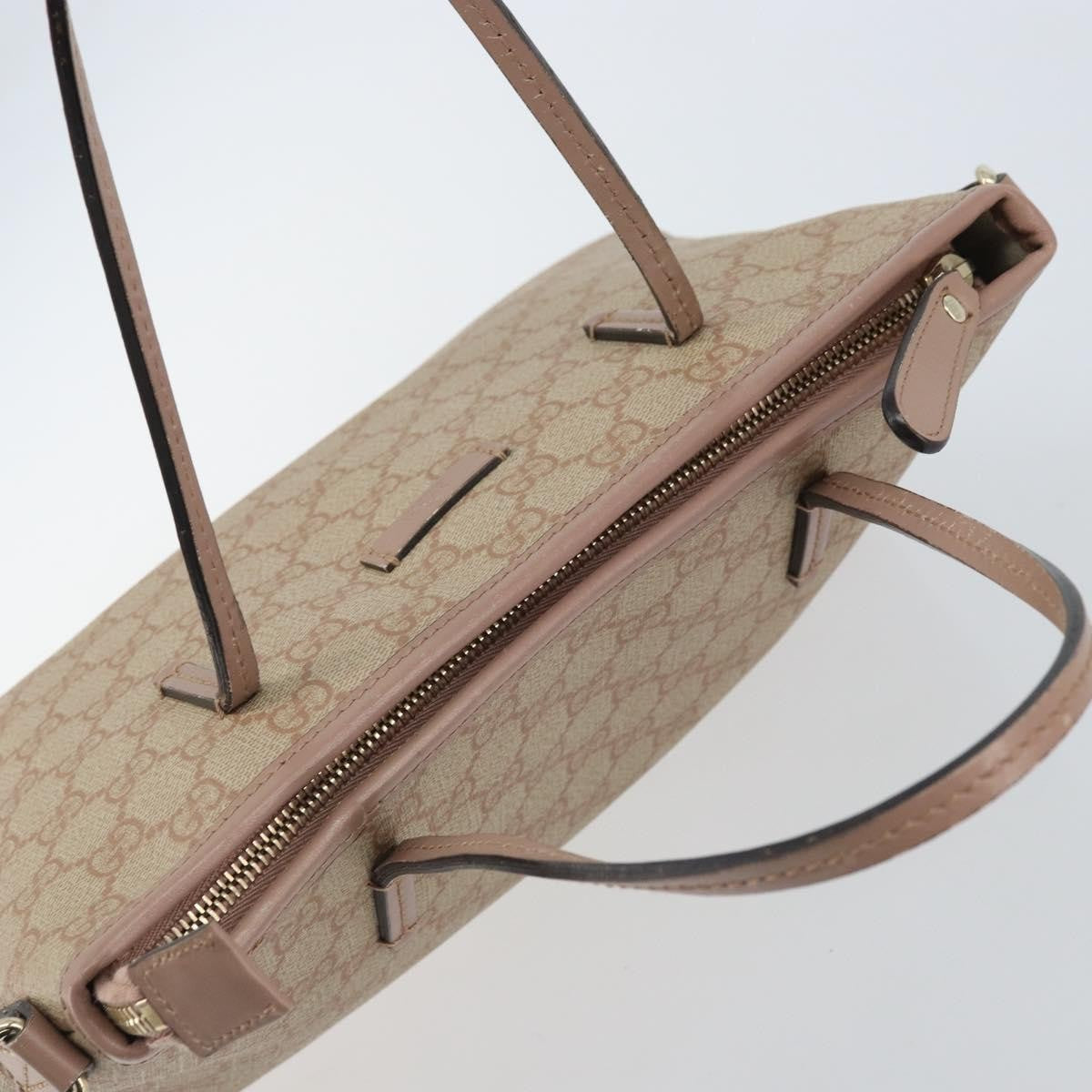 Gucci GUCCI GG Supreme Tote Bag PVC Beige Gold 353440 Authentic YKZ112