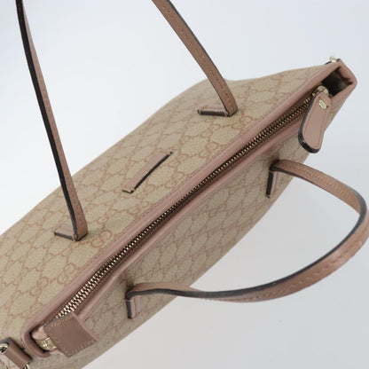 Gucci GUCCI GG Supreme Tote Bag PVC Beige Gold 353440 Authentic YKZ112