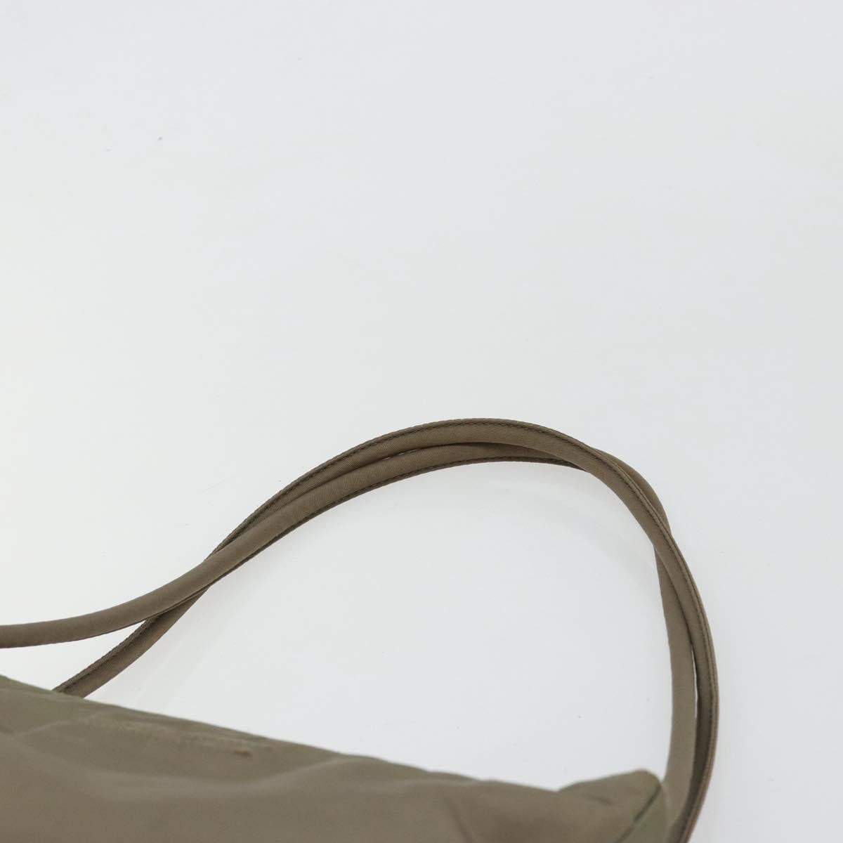 Prada PRADA Tote Bag Nylon Khaki Silver Authentic BA12923
