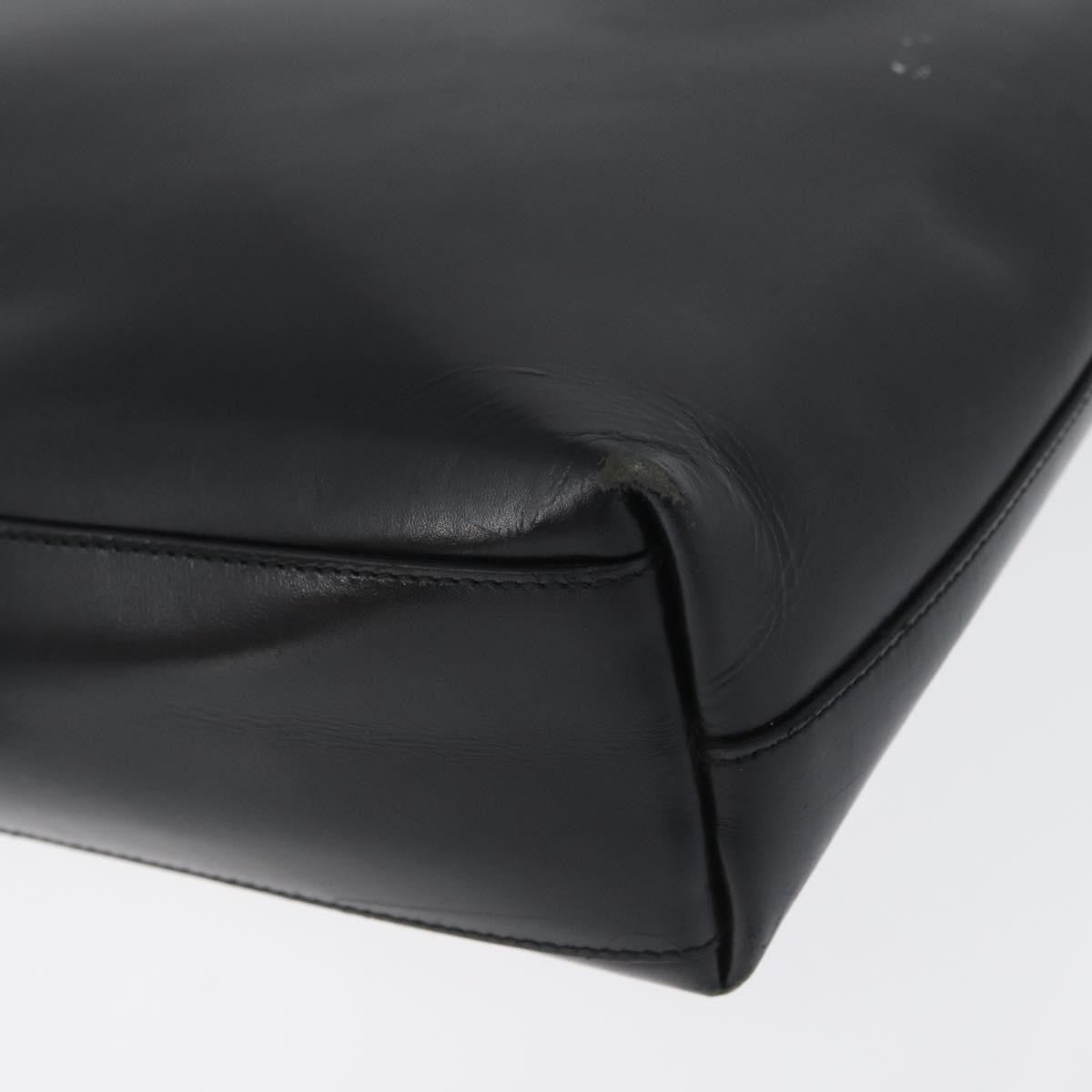Prada PRADA Tote Bag Leather Black Authentic gh1848