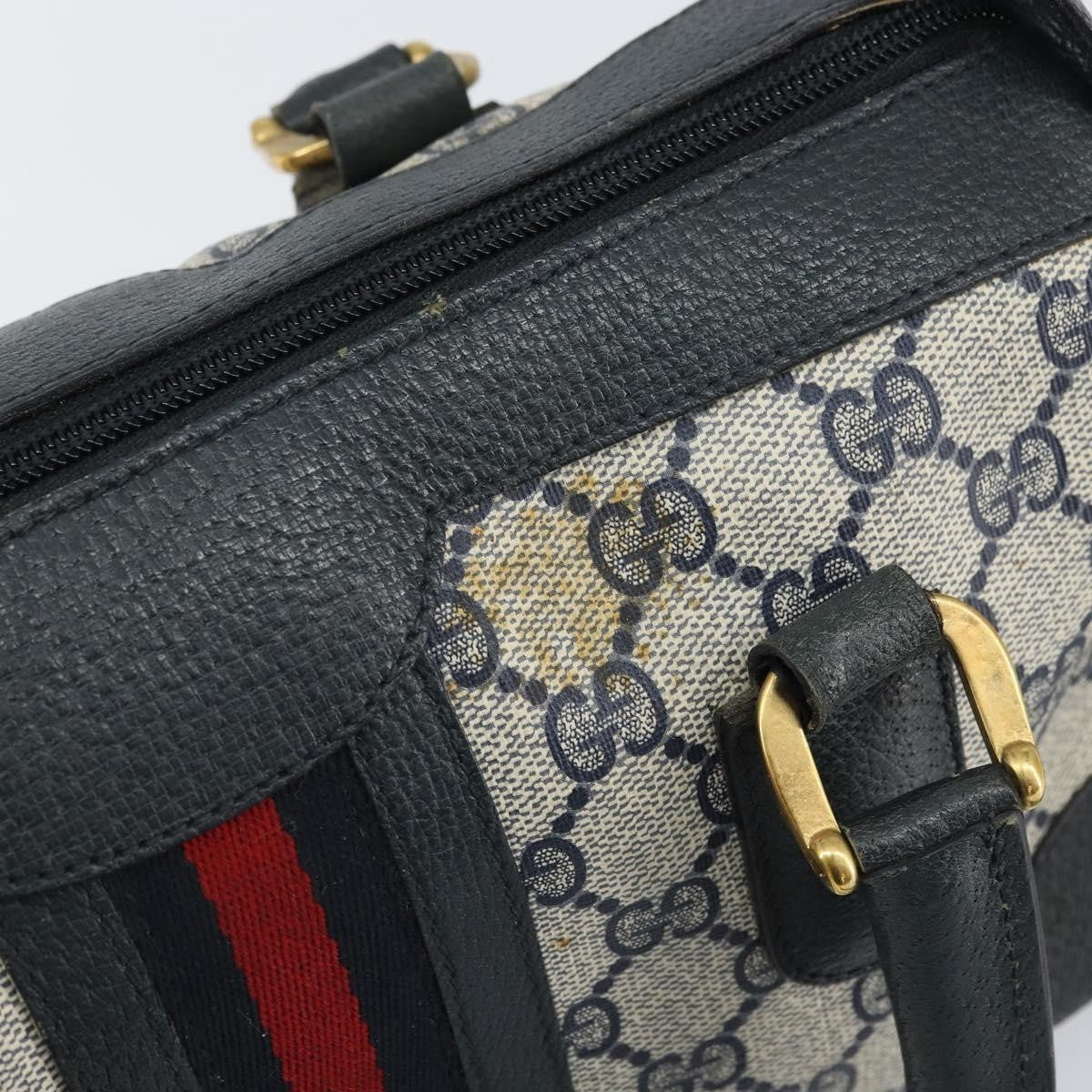 Gucci GUCCI GG Supreme Sherry Line Bag PVC 2way Navy Red gold 002 39 0069 Authentic ep12291